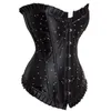 Bustini Corsetti 4 colori Corsetto con lacci da donna Sexy Bustier con diamanti disossati in acciaio Costume Overbust Lingerie Vita