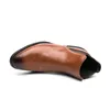 İngiliz chelsea botlar erkek ayakkabı klasik sivri ayak parmağı giymek düz renk PU moda gündelik sokak partisi günlük ad071