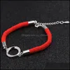 Link Chain Lucky Red Bracelet Charm Brings You Peace Wholesale Women Black Rope Bracelets Drop Delivery 2021 Jewelry Yydhhome Dhlkz