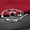 Chaînes Collier en argent sterling 925 pour femmes, chaîne en forme de cœur mignon, bijoux de corps glamour de 18 pouces, cadeau d'anniversaire