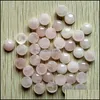 Stone 12mm blandad natursten platt bas rund cabochon gr￶n rosa cystal l￶sa p￤rlor f￶r halsband ￶rh￤ngen smycken kl￤der acce dhqk2