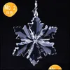 Nieuwheid items 3 vriendelijk fel helder/champagne glas kristallen sneeuwvlok ornamenten hangen aan ambachtelijke kerstboom dame gunst drop leveren dhdgn