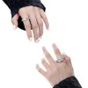 Parasitäre Serie Nischendesign Intarsien Zirkon Ring Hochwertige Unregelmäßige Süße Coole Paar Mode Liebe Geschenk Zubehör