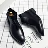 British Chelsea Boots Men Shoes Classic Pointed Teen Draag Solid Color Pu Fashion Casual Street Party Daily AD071