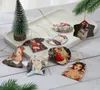 Ornements de Noël en céramique 3 pouces DIY Impression personnalisée Cercle rond Étoile Arbre Belling Robe Coeur Ovale Blanc Sublimation Blanc Décorations de Noël Cadeaux SN6765