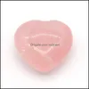 Камень 25 мм 30 мм розовый кварцевый сердечный сердце натуральный камень заживление розовый хрустальный аксессуар ручной кусок драгоценный камень Reiki Home Decor Dhseller2010 Dhzgz