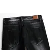 Мужские джинсы мужские брюки уличная одежда модные брюки черепа черный джинсовый байкер высококачественный мужской дизайнер, разорванные комфортно 220831