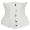 Bustiery gorsets Underbust Corset Seksowne steampunk gotyk 10 stalowy czarny koronkowy bielizna kwiatowa