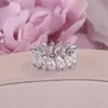 Solitaire Ring Wedding Rings 3x6mm Marquise Moisanite Ring Cirka 2021st Totalt 42CTW i 14K White Gold 220829