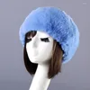 Berretti Moda Donna Berretto Cappello in pelliccia sintetica Donna Autunno Inverno Caldo Casual Comodo Stampa leopardata Corto peluche Fascia per capelli Tappo superiore vuoto