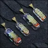 H￤nge halsband retro 7 chakra pendell