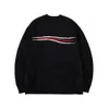 Дизайнерский свитер роскошные мужские свитера Женская толстовка парижки пуловер. Классическая топ Топ толстый круглый шерсть с длинными рукава