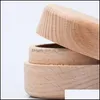 Jewelry Boxes Beech Wood Small Round Storage Box Retro Vintage Ring For Wedding Natural Wooden Jewelry Case 136 U2 Drop Del Mjfashion Dhrbq
