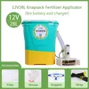 Equipamentos de rega knapsack sprayer de bateria Aplicador de fertilizantes elétricos Aplicador multifuncional Máquina de semeadura Ferramentas agrícolas