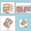 Bagues de bande Anneaux Beautifly Rose Gold Bands Robe 18K Diamant Engagement Sier Mode Maçonnique Drop Livraison 2021 Bijoux Vipjewel Dhq9H