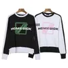 We11done black and white hoodie letter top printed round neck loose long sleeve sweater