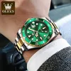 손목 시계 Olevs Mens Quartz Watches 최고의 브랜드 고급 비즈니스 방수 Luminous 대형 다이얼 남성 손목 시계 스포츠 스테인리스 스틸 시계 220831