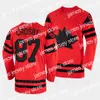 Maillot de hockey Ca 2022 5 Maillots Aaron Ekblad 8 Cale Makar 18 Dawson Mercer 4 Cam Fowler 44 Morgan Rielly 88 Brent Burns Tous cousus Noir Rouge