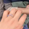 Women's Rose Gold Princess Wish Ring Wedding designer Jewelry For pandora Sterling Silver girlfriend gift Rings with Original Box Set