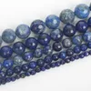 Perles à facettes en pierre naturelle Lapis Lazuli, rondes, pour la fabrication de bijoux, Bracelets, accessoires de boucles d'oreilles, 4/6/8/10/12MM