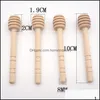 Other Kitchen Tools Kitchen Tools 8Cm 10 Cm 10.5Cm Long Mini Wooden Honey Stick Stirrer Dippers Party Supply Spoon Jar S Homeindustry Dh8Ok