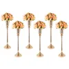 Vazen 6 stks/set 25 "hoge vloer voor woonkamer metalen bloemen vaasweg lood kandelabra middelpunt bruiloft kersthuis decor