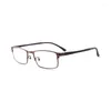 Lunettes de soleil Cadres Full Rim Alliage Cadre Lunettes Pour Homme Business Style Forme Carrée Upsale Ultra Léger Myopie Spectacles