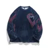 Men's Sweaters Women Print Jumpers 100 Pure Mink Cashmere O Neck Pullovers Knit OverSize Luxury Autumn Winter 220830