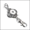 Ключевые кольца Noosa Snap Button Jewelry Beautif Gold Key Chains Crystal 18 -миллиметровые кольца кольца Lanyard Keyring для женщин Drop D Dhseller2010 dhu2b
