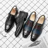 Scarpe da uomo monaco classiche motivi di coccodrillo puring a doppia fibbia affari casual festa quotidiano ad056