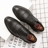 Hommes solid oxford 274c3 couleur pu cuir pointu pointe talon carré plate chaussures de robe confortable ad101