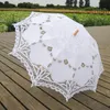 Ny 38 "vintage bomullsspetsparasoler Bröllopsdekorationer Party Favor Craft Bridal Flower Brodery Paraply Girl Parasol