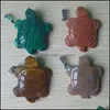 Charms Carved Turtle Assorted Natural Stone Charms Crystal Pendants For Necklace Accessories Jewelry Making Drop Delivery 2021 Findin Dhiwd