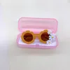 Accessori per capelli 2022 Occhiali da sole per bambini Ragazze Lovely Baby Cute Cartoon Floral Eye Protect Funny Po Party Birthday Gift Kid Puntelli