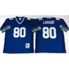 Vintage Seattle #80 Steve Largent Jersey Seahawk 37 Shaun Alexander 12 12th Fan 96 Cortez Kennedy Mens Blue White Football Jerseys