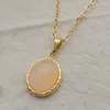 Colares pendentes GD Vintage 18k Colar de aço inoxidável para mulheres PVD PVD PRADETO DO PENO JOVE