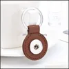 Nyckelringar runt pu l￤der snap -knapp nyckelring 8 f￤rger nyckelringar passar diy 18mm smycken droppleverans 2021 modetillbeh￶r dhelle dhh0a