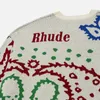 メンズセーター FW カシューフラワージャカード Rhude スウェット男性女性 1 1 品質 RHUDE ニットセーターヴィンテージプルオーバータグ付き 220830