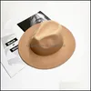 Stingy Brim Hats Felt Fedora Hats Mens Womens Hat Women Men Fedoras Bk Woman Man Jazz Panama Cap Female Male Caps Fashion Accessories Dhwis