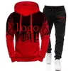 Survêtements pour hommes 2022 Hommes Logo Personnalisation Hoodies Pantalons Printemps Automne Lâche Survêtement Dégradé Couleur Hip Hop Streetwear Sport