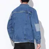 Men's Jackets Nice Fashion Patchwork Denim Jacket Men Casual Loose Blue Cargo Coat Man's Jaket Japan Street Outdoor Brand