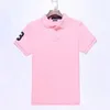 2026 wholesale polos Shirt European and American size summer men's short-sleeved casual color matching cotton plus size embroidered fashion T-shirt S-2XL