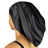 Bonnet/Crâne Caps Solitaire Anneau BeanieSkull Caps De Luxe Pure Soie Cheveux Bonnet Pour Dormir 100 Mûrier Sommeil Bonnet De Nuit Long Turban Grand Volume Bouclé Headwrap