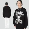 Men's Sweaters Streetwear Vintage Bear Skeleton Letter Knitted Sweater Mens Harajuku Oversized Loose Casual Cotton Pullover Couples Autumn 220831