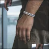Catena di collegamento maschile hip hop bling braccialetti oro gioielli con diamante ghiacciato Miami cubano bracciale 1272 b3 consegna a goccia hjewelry dhfmi