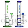 10 polegadas Duas camadas dab rig perc filtro de vidro inebriante alto bong dab rig tubulação de água fumar plataformas de petróleo com quartzo banger cera narguilé