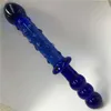 NXY-dildo's Blauw Kristal Glazen Dildo Masturbator Realistische Dubbele Hoofden Penis Anale Buttplug Seksspeeltjes Vrouwen Vaginale Stimulatie Mas9216586