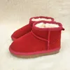 Vendita calda Racchette da neve classiche Mini U5854 Donna Bambini Stivali da neve invernali Tenere al caldo Noot Ultima moda Pelle di pecora Pelle di mucca Stivali di peluche in vera pelle