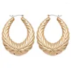 Orecchini a cerchio di bambù per le donne Set grande grosso argento oro grande orecchino stile hip moda gioielli personalizzati festa
