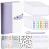 A6 Notepads Binder Zipper Bag Color Block Notebook Budget Cash And Pieces Saving Envelopes Budgeting Money Organizer